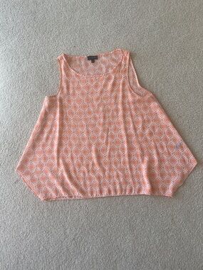 The Limited Peach Printed Sleeveless Tank